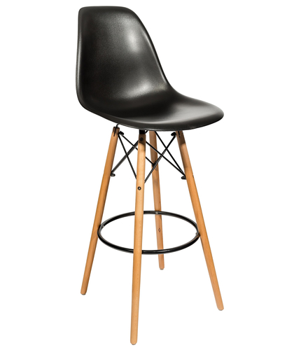 Фарамант - Стул EAMES барный черный. Сидение.+Стул EAMES барный. Каркас деревянный.