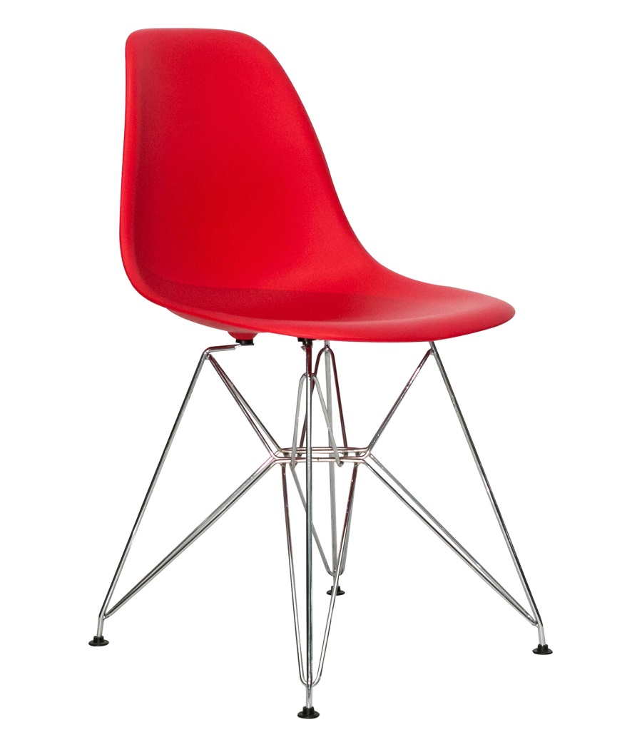 Фарамант - Стул EAMES красный. Сидение.+ Стул EAMES . Каркас металлический