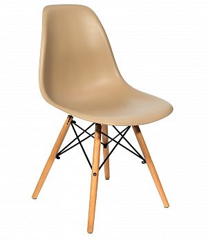 Фарамант - Стул EAMES, бежево-серый, дер. ножки