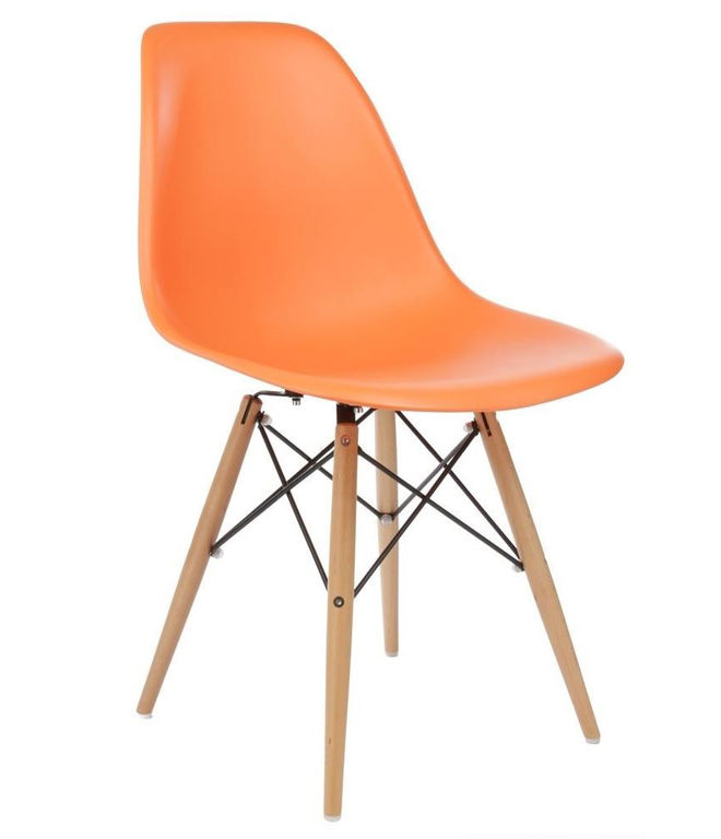 Фарамант - Стул EAMES, оранжевый, дер. ножки