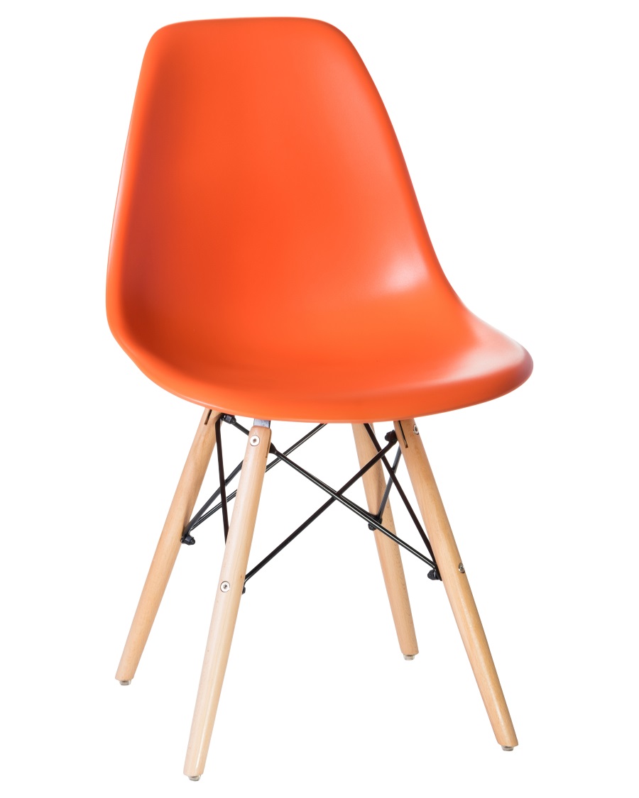 Фарамант - Стул EAMES, светло-оранжевый, дер. ножки
